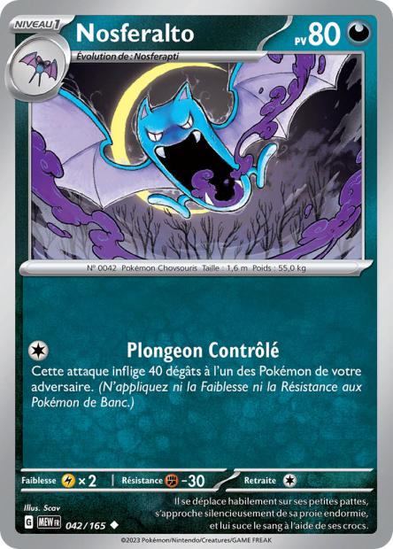 Carte Pokémon Nosferalto 42/165 MEW 151 EV3_5  Neuf FR LorenZone