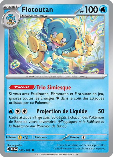 Carte Pokémon Flotoutan 042/182 PAR Faille Paradoxe EV04 Neuf FR LorenZone