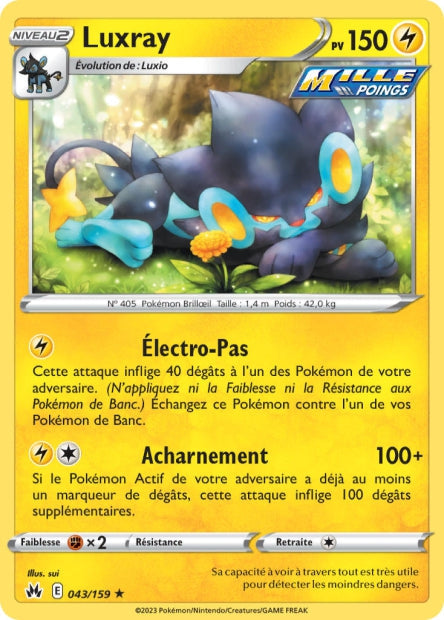 Carte Pokémon Luxray 043/159 CRZ Epee et Bouclier EB12_5 Neuf FR LorenZone