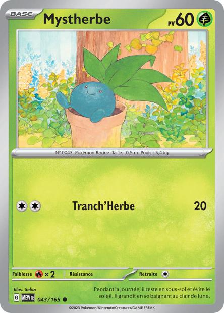 Carte Pokémon Mystherbe 43/165 MEW 151 EV3_5  Neuf FR LorenZone