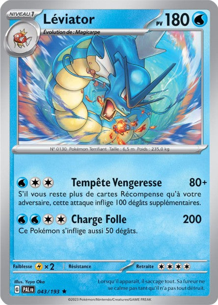 Carte Pokémon Léviator 043/193 PAL Evolution a Paldea EV02 Neuf FR LorenZone