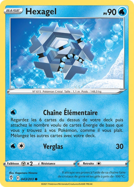 Carte Pokémon Hexagel 043/203 EVS Évolution Céleste EB07 Neuf FR LorenZone