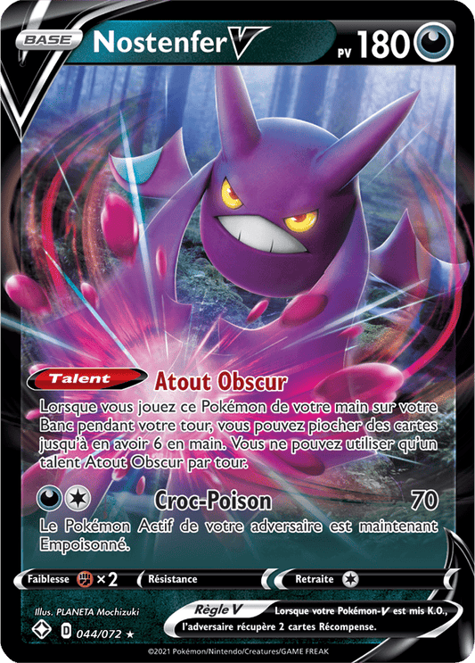 Carte Pokémon Nostenfer V 044/072 SWSH45 Destinées Radieuses EB4_5 Neuf FR LorenZone