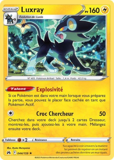 Carte Pokémon Luxray 044/159 CRZ Epee et Bouclier EB12_5 Neuf FR LorenZone