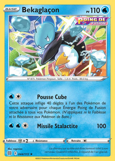 Carte Pokémon Bekaglaçon 044/172 BRS Stars Étincelantes EB09 Neuf FR LorenZone