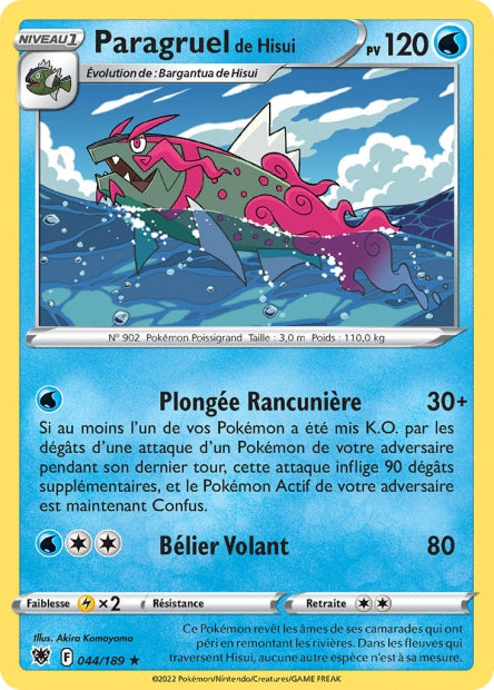 Carte Pokémon Paragruel de Hisui 044/189 ASR Astres Radieux EB10 Neuf FR LorenZone