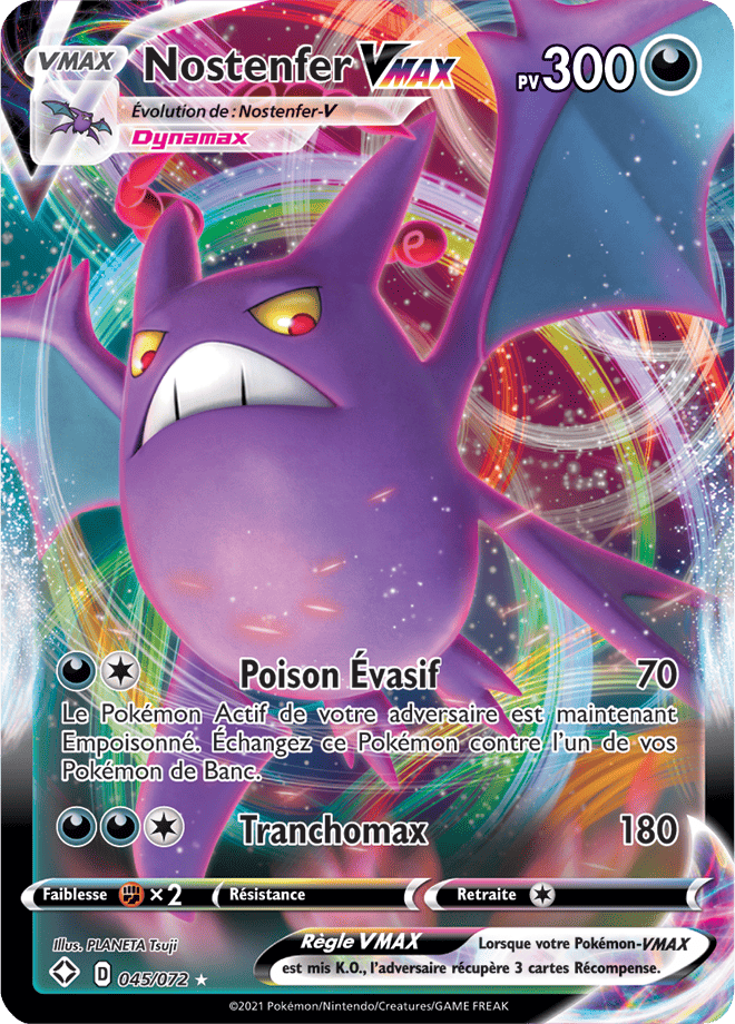 Carte Pokémon Nostenfer VMAX 045/072 SWSH45 Destinées Radieuses EB4_5 Neuf FR LorenZone