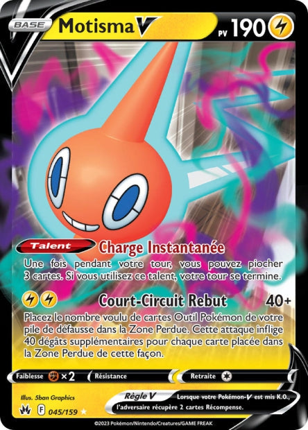 Carte Pokémon Motisma V 045/159 CRZ Epee et Bouclier EB12_5 Neuf FR LorenZone
