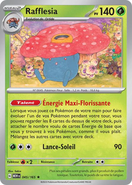 Carte Pokémon Rafflesia 45/165 MEW 151 EV3_5  Neuf FR LorenZone