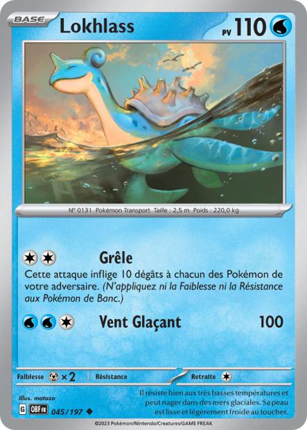 Carte Pokémon Lokhlass 045/197 Flammes Obsidiennes OBF EV03 Neuf FR LorenZone