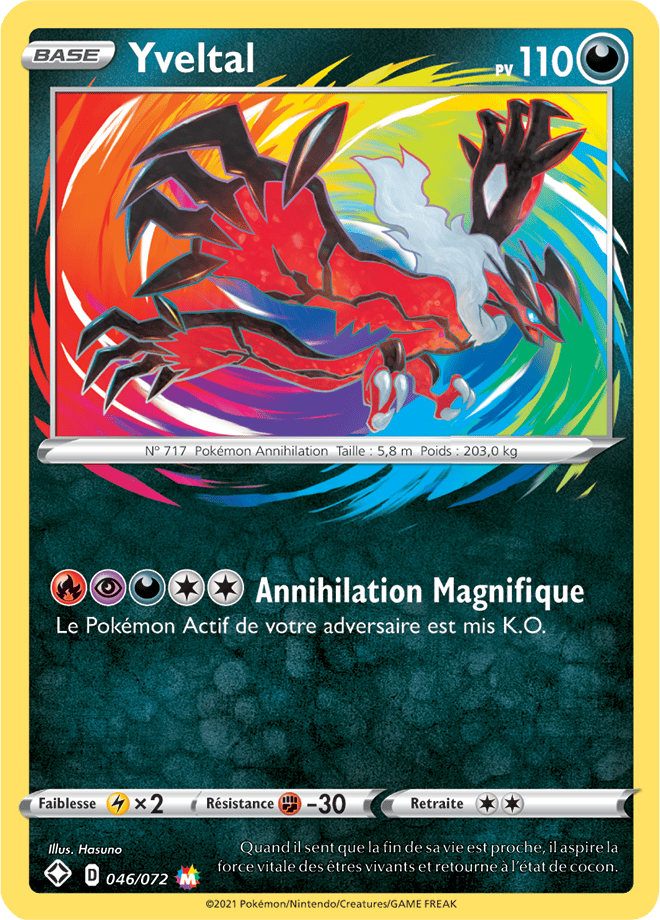 Carte Pokémon Yveltal 046/072 SWSH45 Destinées Radieuses EB4_5 Neuf FR LorenZone