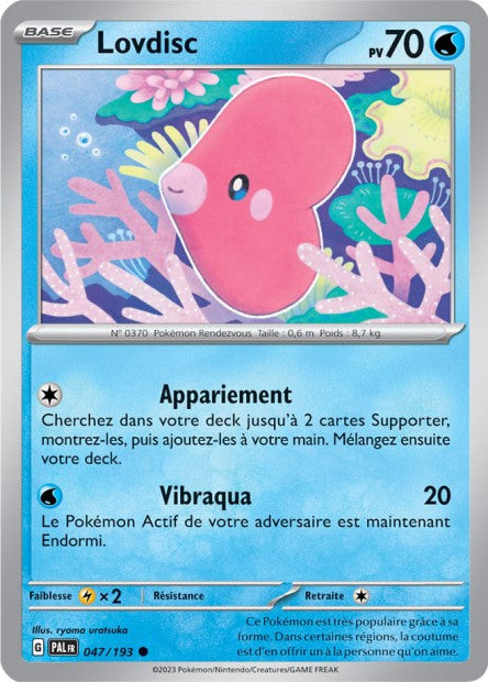 Carte Pokémon Lovdisc 047/193 PAL Evolution a Paldea EV02 Neuf FR LorenZone