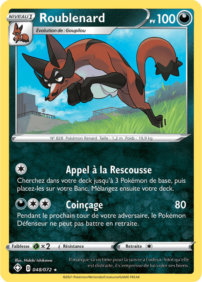 Carte Pokémon Roublenard 048/072 SWSH45 Destinées Radieuses EB4_5 Neuf FR LorenZone