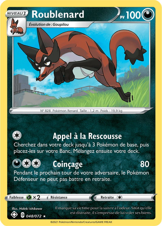 Carte Pokémon Roublenard 048/072 SWSH45 Destinées Radieuses EB4_5 Neuf FR LorenZone