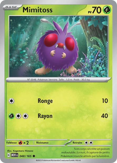 Carte Pokémon Mimitoss 48/165 MEW 151 EV3_5  Neuf FR LorenZone