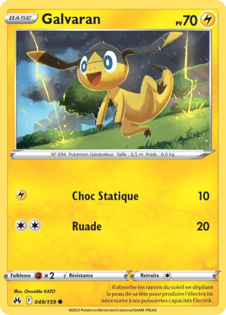 Carte Pokémon Galvaran 049/159 CRZ Epee et Bouclier EB12_5 Neuf FR LorenZone