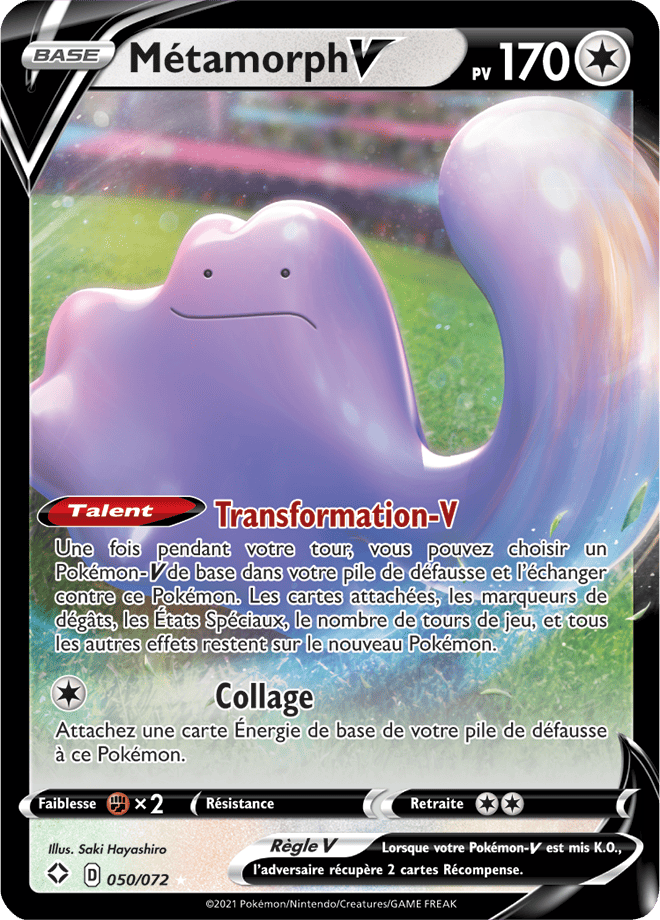 Carte Pokémon Métamorph V 050/072 SWSH45 Destinées Radieuses EB4_5 Neuf FR LorenZone