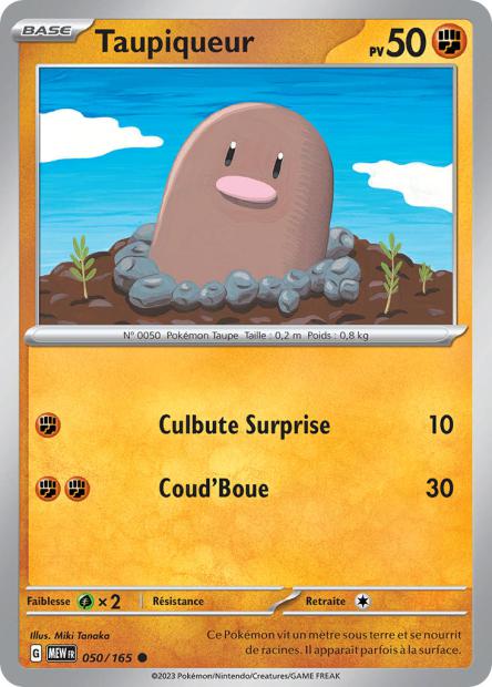 Carte Pokémon Taupiqueur 50/165 MEW 151 EV3_5  Neuf FR LorenZone
