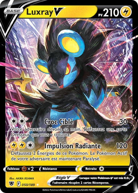 Carte Pokémon Luxray V 050/189 ASR Astres Radieux EB10 Neuf FR LorenZone