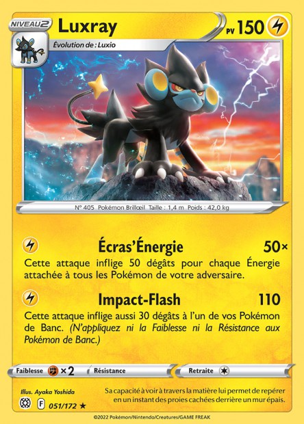 Carte Pokémon Luxray 051/172 BRS Stars Étincelantes EB09 Neuf FR LorenZone