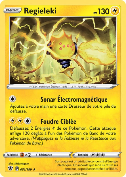 Carte Pokémon Regieleki 051/189 ASR Astres Radieux EB10 Neuf FR LorenZone