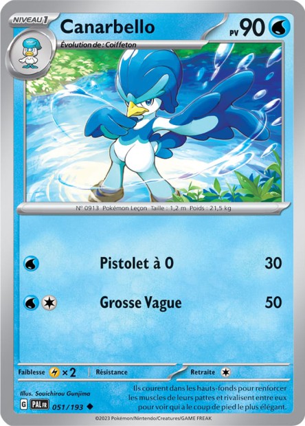 Carte Pokémon Canarbello 051/193 PAL Evolution a Paldea EV02 Neuf FR LorenZone