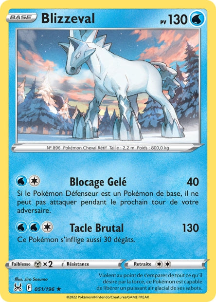 Carte Pokémon Blizzeval 051/196 LOR Origine Perdue EB11 Neuf FR LorenZone