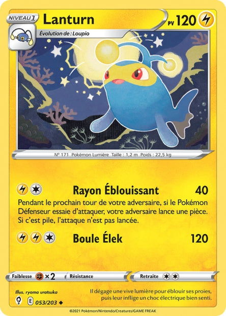 Carte Pokémon Lanturn 053/203 EVS Évolution Céleste EB07 Neuf FR LorenZone