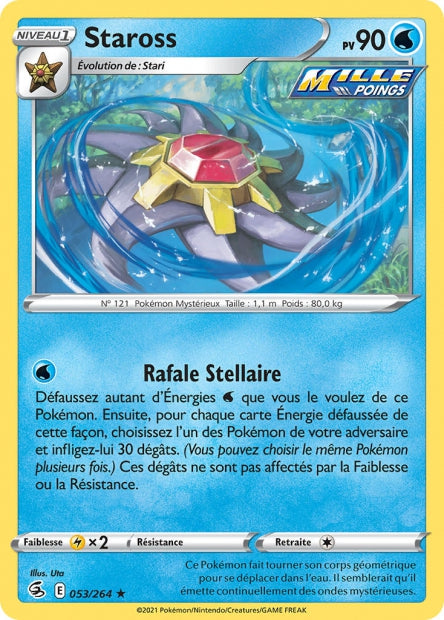 Carte Pokémon Staross 053/264 FST Poing de Fusion EB08 Neuf FR LorenZone
