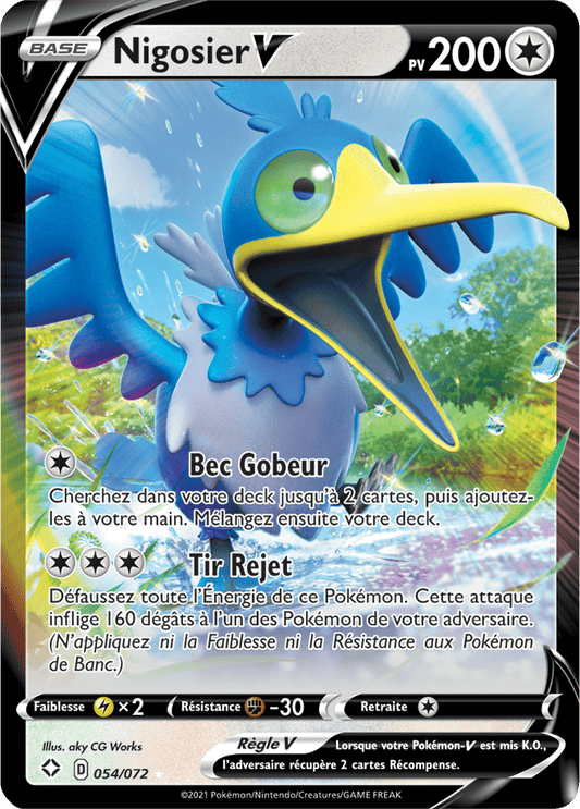 Carte Pokémon Nigosier V 054/072 SWSH45 Destinées Radieuses EB4_5 Neuf FR LorenZone