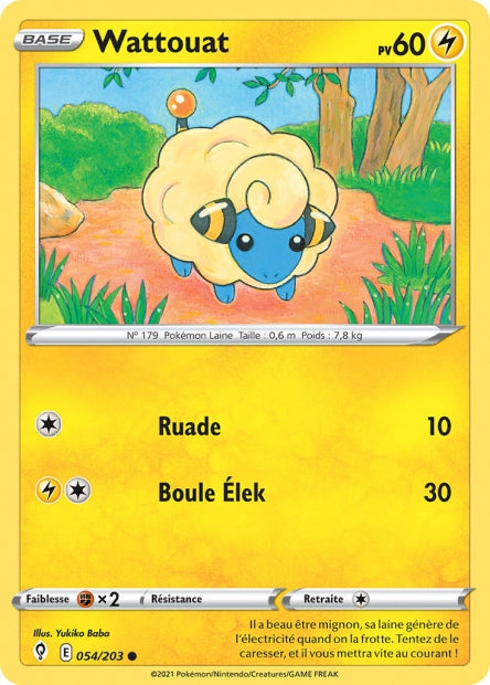 Carte Pokémon Wattouat 054/203 EVS Évolution Céleste EB07 Neuf FR LorenZone