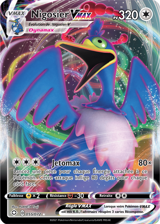 Carte Pokémon Nigosier VMAX 055/072 SWSH45 Destinées Radieuses EB4_5 Neuf FR LorenZone