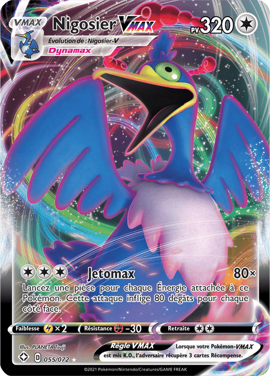Carte Pokémon Nigosier VMAX 055/072 SWSH45 Destinées Radieuses EB4_5 Neuf FR LorenZone
