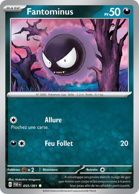Carte Pokémon Fantominus 055/091 Destinees de Palea PAF EV4_5 Neuf FR LorenZone