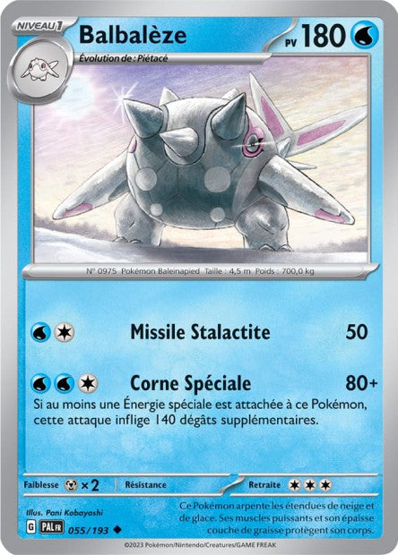 Carte Pokémon Balbalèze 055/193 PAL Evolution a Paldea EV02 Neuf FR LorenZone