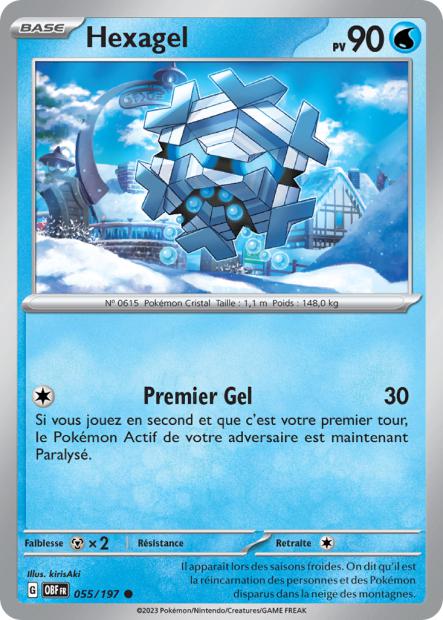 Carte Pokémon Hexagel 055/197 Flammes Obsidiennes OBF EV03 Neuf FR LorenZone