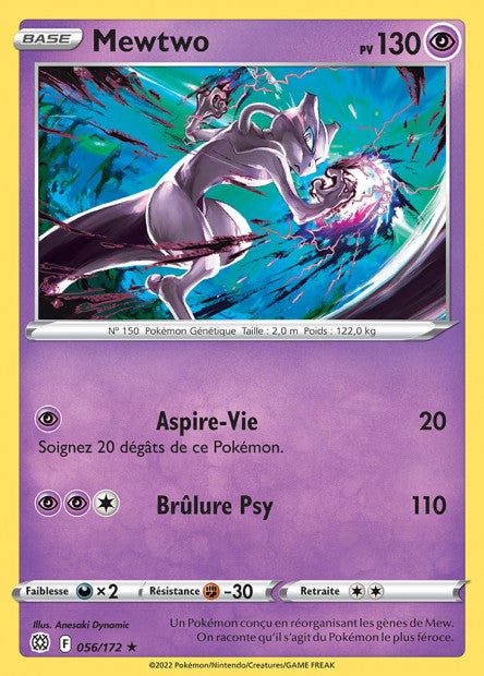 Carte Pokémon Mewtwo 056/172 BRS Stars Étincelantes EB09 Neuf FR LorenZone