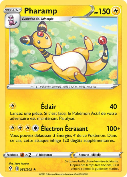 Carte Pokémon Pharamp 056/203 EVS Évolution Céleste EB07 Neuf FR LorenZone