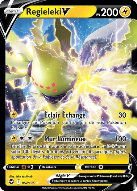 Carte Pokémon Regieleki V 057/195 SIT Tempete Argentee EB12 Neuf FR LorenZone