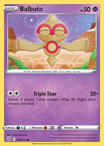 Carte Pokémon Balbuto 058/172 BRS Stars Étincelantes EB09 Neuf FR LorenZone