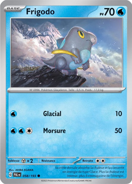 Carte Pokémon Frigodo 058/193 PAL Evolution a Paldea EV02 Neuf FR LorenZone