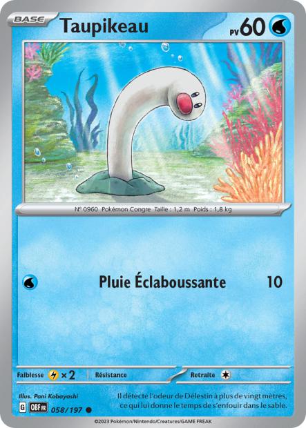 Carte Pokémon Taupikeau 058/197 Flammes Obsidiennes OBF EV03 Neuf FR LorenZone
