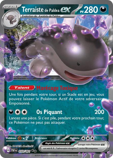 Carte Pokémon Terraiste de Paldea EX 059/091 Destinees de Palea PAF EV4_5 Neuf FR LorenZone