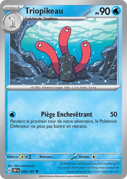Carte Pokémon Triopikeau 059/197 Flammes Obsidiennes OBF EV03 Neuf FR LorenZone