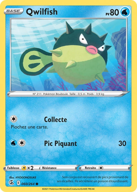 Carte Pokémon Qwilfish 060/264 FST Poing de Fusion EB08 Neuf FR LorenZone