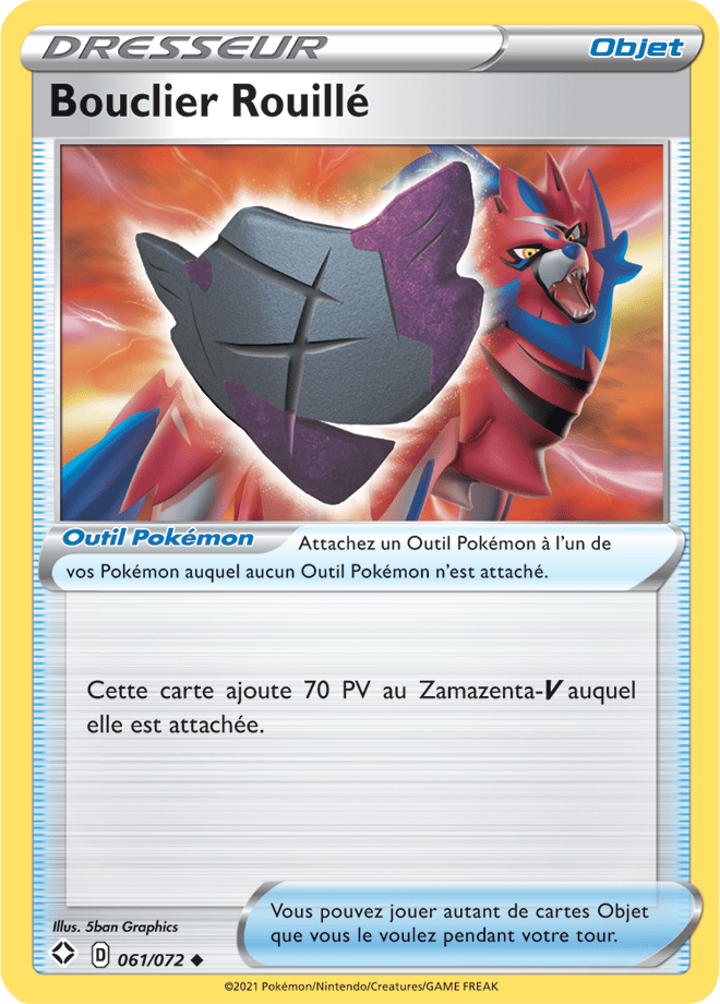 Carte Pokémon BouclierRouillé 061/072 SWSH45 Destinées Radieuses EB4_5 Neuf FR LorenZone