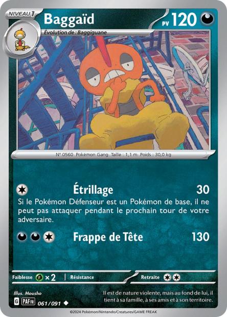 Carte Pokémon Baggaïd 061/091 Destinees de Palea PAF EV4_5 Neuf FR LorenZone