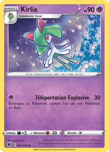 Carte Pokémon Kirlia 061/189 ASR Astres Radieux EB10 Neuf FR LorenZone