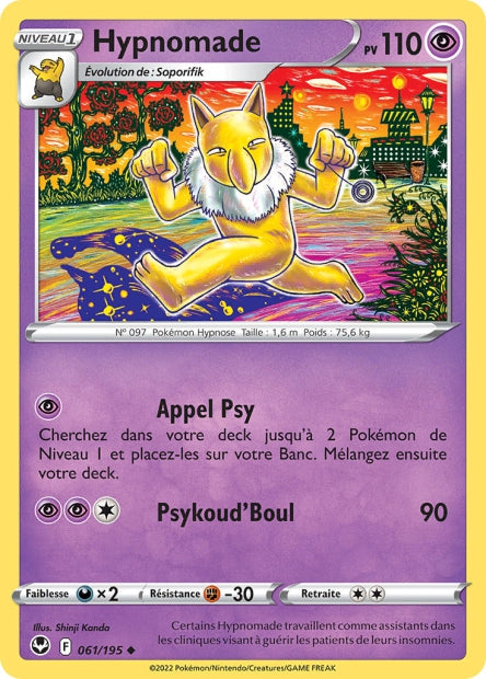 Carte Pokémon Hypnomade 061/195 SIT Tempete Argentee EB12 Neuf FR LorenZone