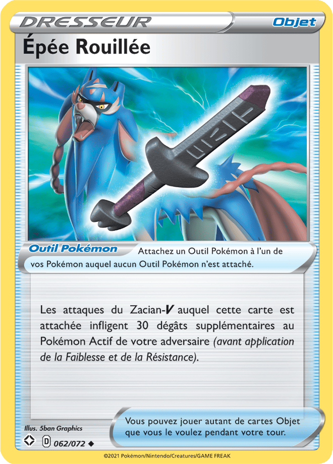 Carte Pokémon ÉpéeRouillée 062/072 SWSH45 Destinées Radieuses EB4_5 Neuf FR LorenZone
